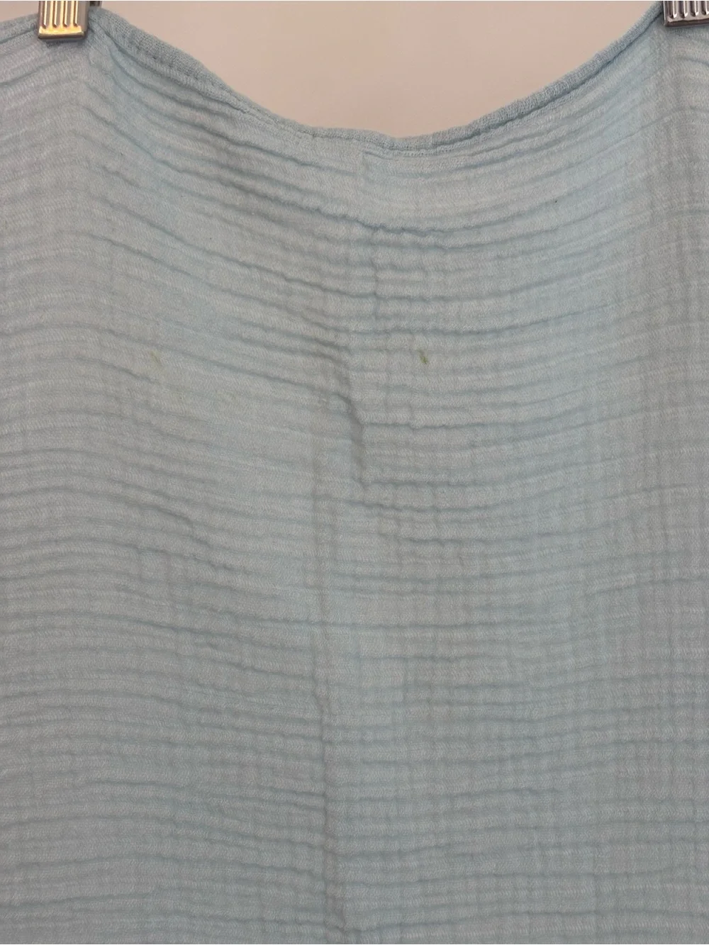 100% Cotton Muslin Blanket / Scarf / Swaddle | baby blue color